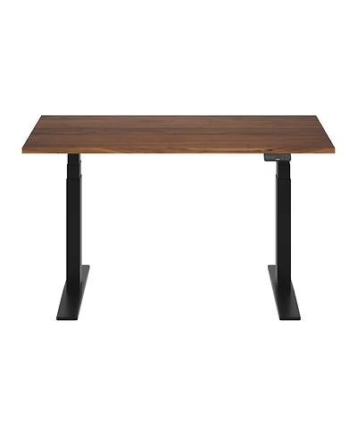 Flexispot E7-commercial 55 W Electric Adjustable Standing Desk, Black Walnut Top, Black Base