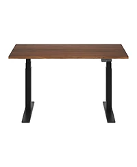 Flexispot E7-commercial 55 W Electric Adjustable Standing Desk, Black Walnut Top, Black Base