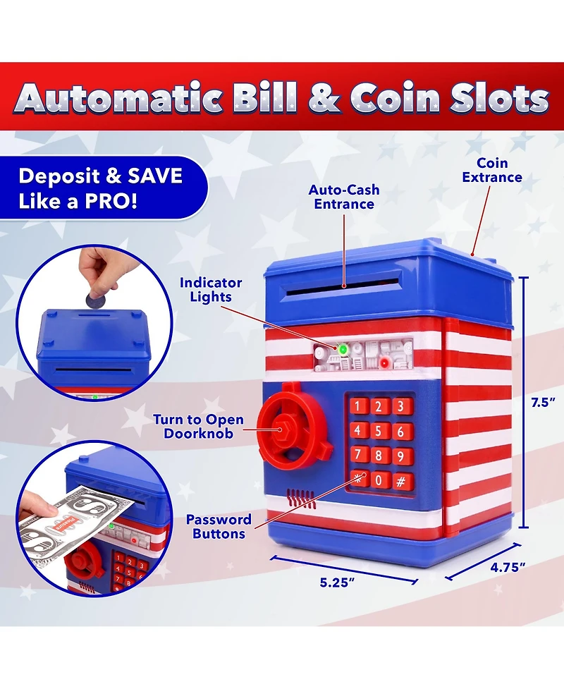 Usa Toyz All-American Electronic Piggy Bank for Kids