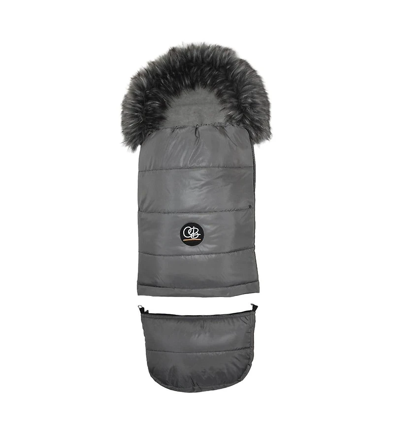 Cover Baby Baby Cover 0-3 Years Organic Premium Gray Wool Adjustable Footmuff in Pastel Dark Gray
