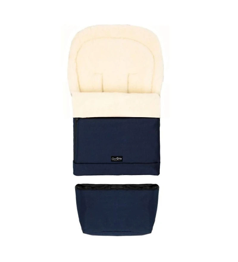 Cover Baby Baby Cover 0-3 Years Scandinavian Organic Wool Adjustable Footmuff in Navy