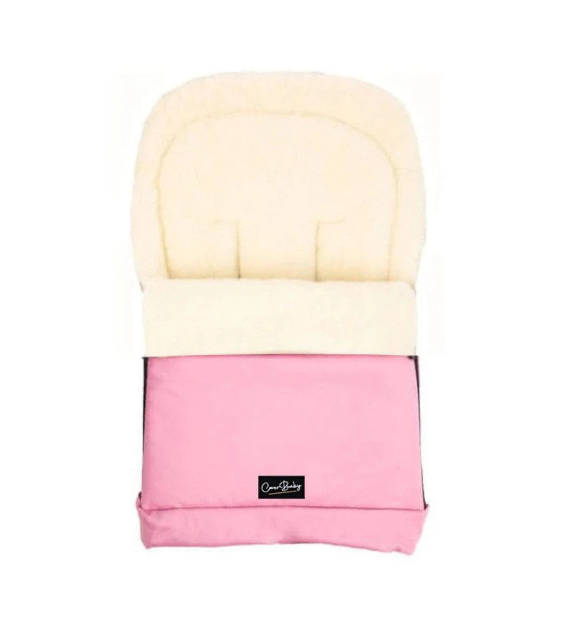 Cover Baby Baby Cover 0-3 Years Scandinavian Organic Wool Adjustable Footmuff in Barbie Pink