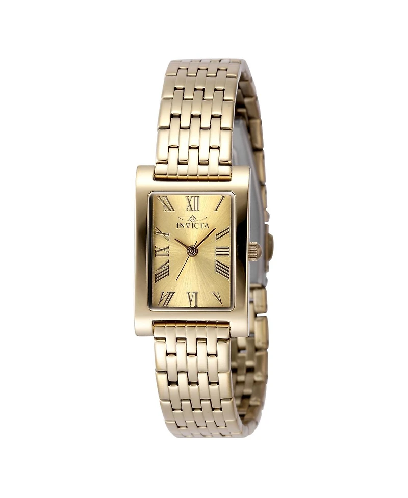 Invicta Women's Angel Quartz 3 Hand Gold Dial Watch