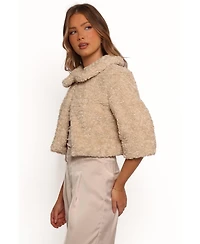 Petal and Pup Women's Lucie Faux Fur Crop Jacket