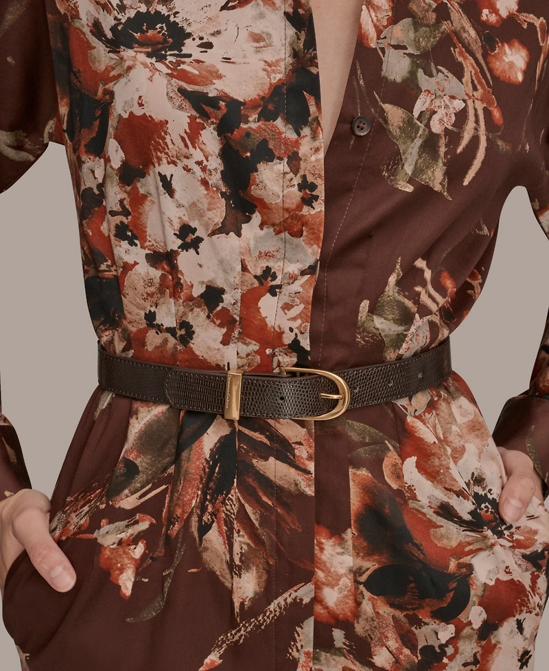 Donna Karan New York Women's Floral Belted Dress
