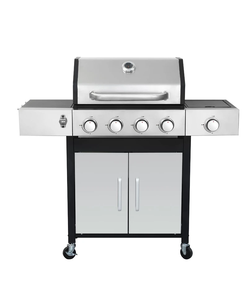 Streamdale Furniture 4-Burner Propane Bbq Grill with Side Burner, 46790BTU