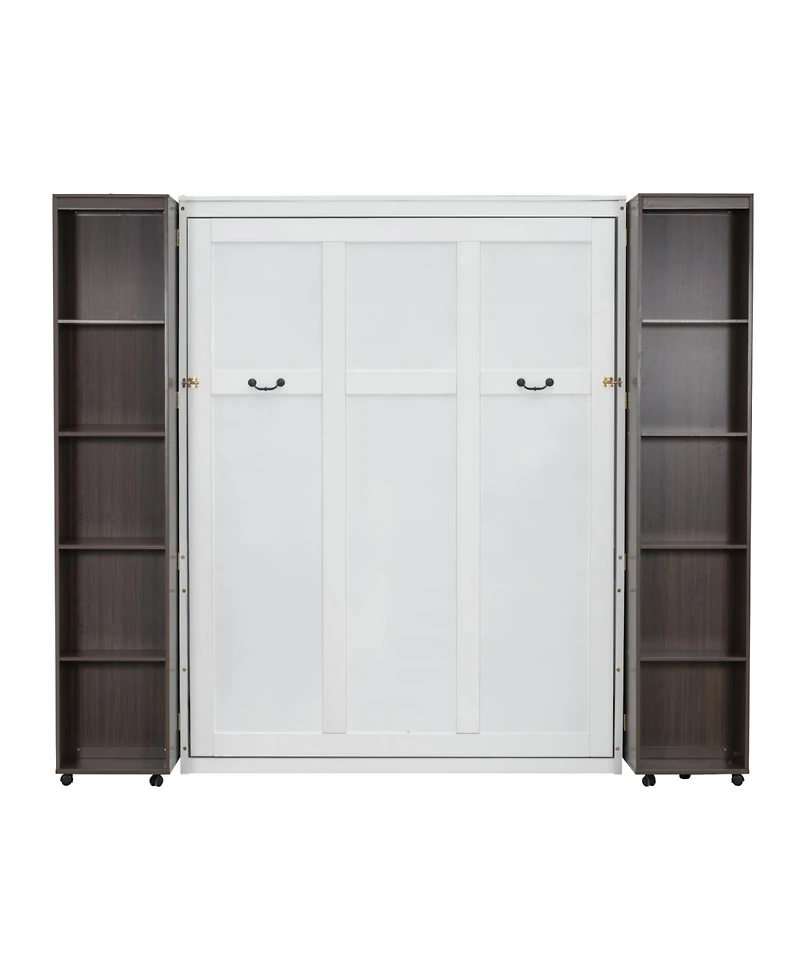 Streamdale Furniture Queen Murphy Bed Wall with Storage Doors