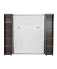 Streamdale Furniture Queen Murphy Bed Wall with Storage Doors