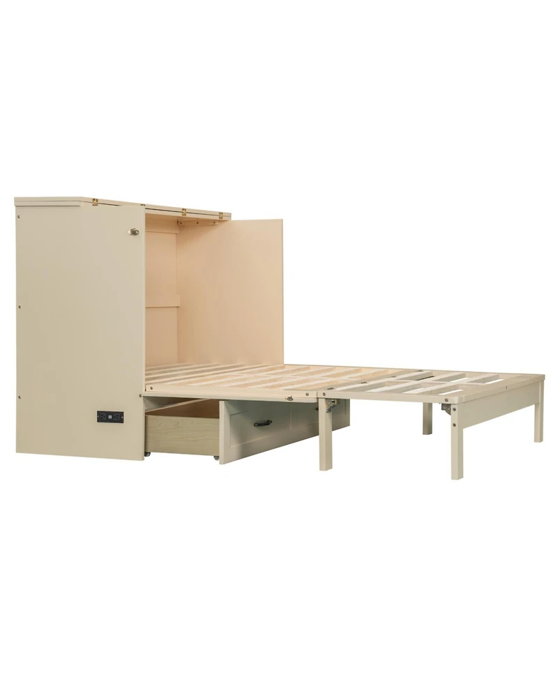 Streamdale Furniture Full Size Murphy Bed with Large Drawers