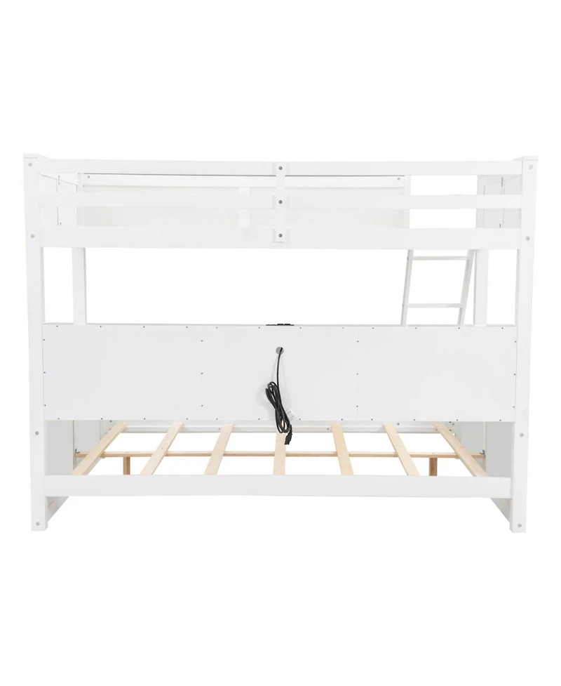 Streamdale Furniture Twin Xl/Queen Bunk Bed Storage & Usb