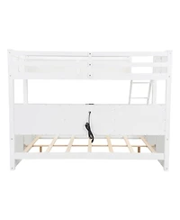 Streamdale Furniture Twin Xl/Queen Bunk Bed Storage & Usb