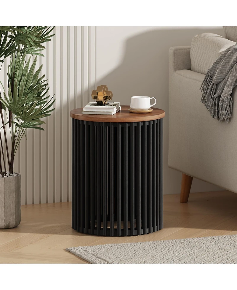 Streamdale Furniture Acacia Wood Side Table - Handcrafted Modern Design