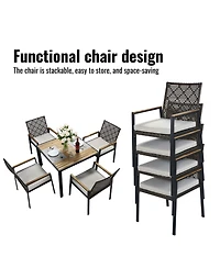 Streamdale Furniture All Weather 5-Piece Patio Dining Set