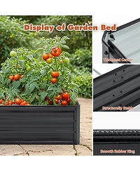 Streamdale Furniture Galvanized Raised Garden Bed - 8x4x1 ft