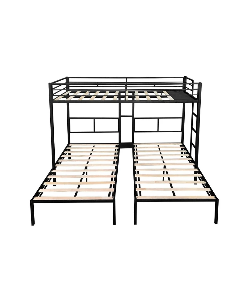 Streamdale Furniture Triple Bunk Bed - Sturdy Metal Frame Wooden Slats