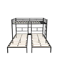 Streamdale Furniture Triple Bunk Bed - Sturdy Metal Frame Wooden Slats