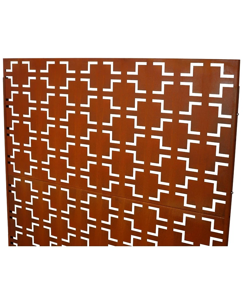 Streamdale Furniture Metal Privacy Screen 76"x48" Rusty