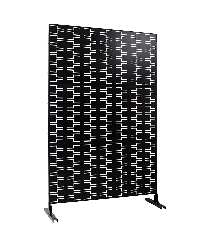 Streamdale Furniture Metal Privacy Screen 76"x48" - Indoor/Outdoor Decorative Panel