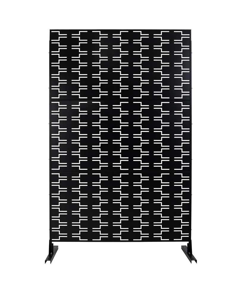 Streamdale Furniture Metal Privacy Screen 76"x48" - Indoor/Outdoor Decorative Panel