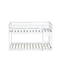 Streamdale Furniture Solid Wood Twin Bunk Bed - White