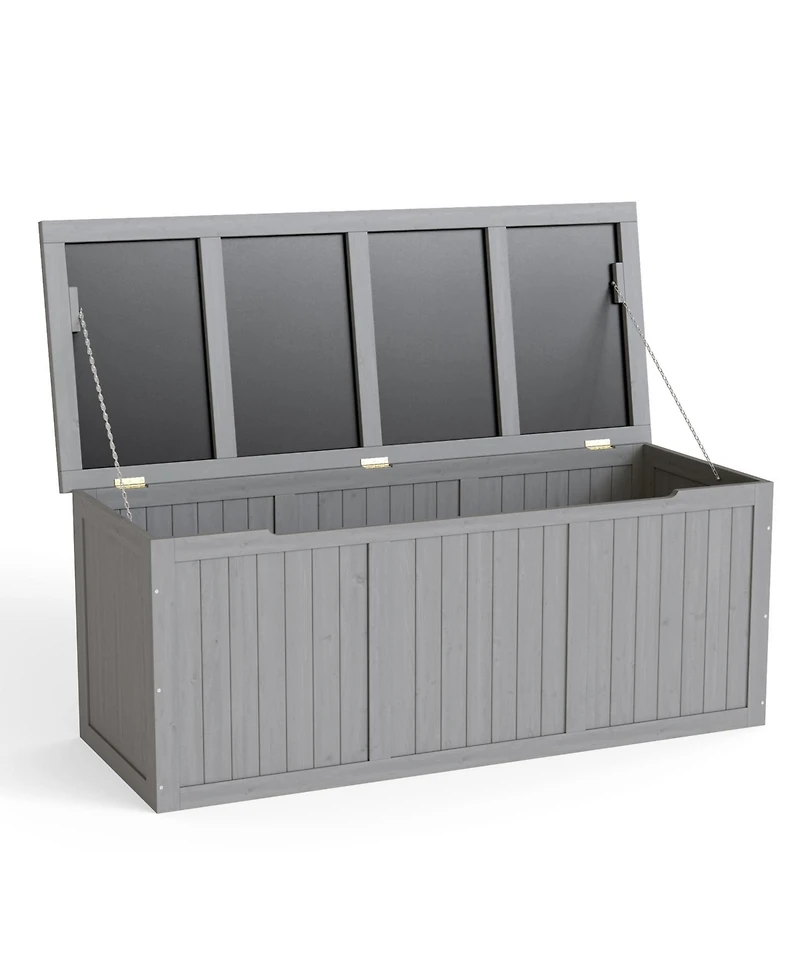 Streamdale 112 Gallon Wooden Deck Box - Outdoor Storage