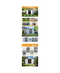 Streamdale Furniture 8x8FT Iron-Wood Tool Shed - Nature & Function