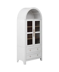 Streamdale Furniture 71" Arched Kitchen Pantry Cabinet - White