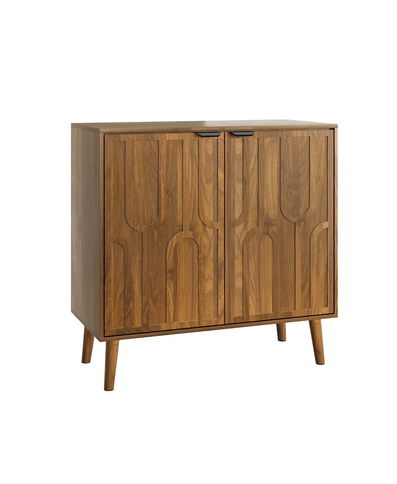 Streamdale Furniture Farmhouse Buffet Cabinet - Walnut - 31.5" W