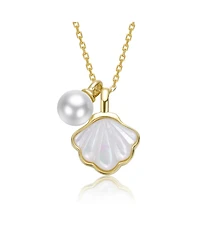 GiGiGirl 14K Gold Plated with Mother Of Pearl & Shell Pendant Necklace For Kids