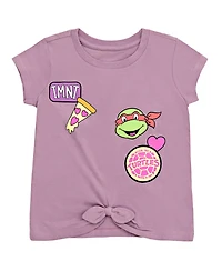 Teenage Mutant Ninja Turtles Toddler Girls Leonardo Michelangelo Raphael 2 Pack T-Shirts