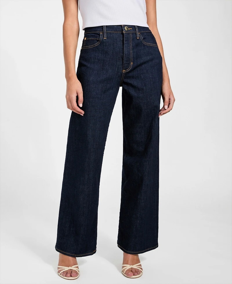 Guess Women's High Rise Wide Leg Jeans