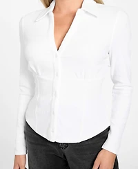 Guess Women's Annida Long Sleeves Corset Top