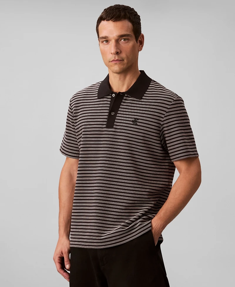 Calvin Klein Men's Ottoman Stripe Polo Shirt