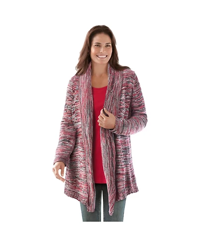 Woman Within Plus Multi Marled Cardigan
