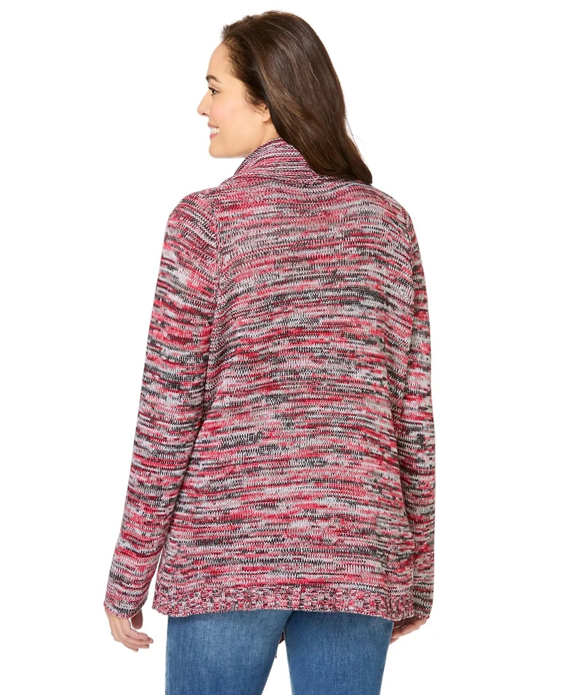 Woman Within Plus Multi Marled Cardigan