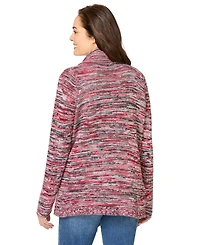 Woman Within Plus Multi Marled Cardigan