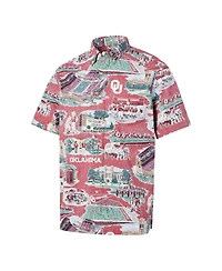 Men's Reyn Spooner Crimson Oklahoma Sooners Scenic Button-Down Shirt