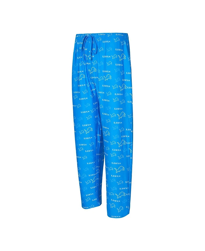 Concepts Sport Men's Blue Detroit Lions Mosaic All Over Print Pants