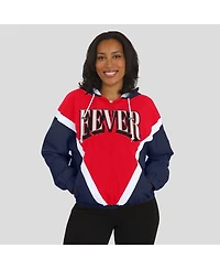 Wear by Erin Andrews Women's Blue/Red Indiana Fever Color Block Full-Zip Windbreaker Jacket