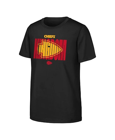 Outerstuff Big Boys and Girls Black Kansas City Chiefs Team Spirit T-Shirt