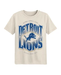 Outerstuff Big Boys and Girls Cream Detroit Lions Huddle T-Shirt