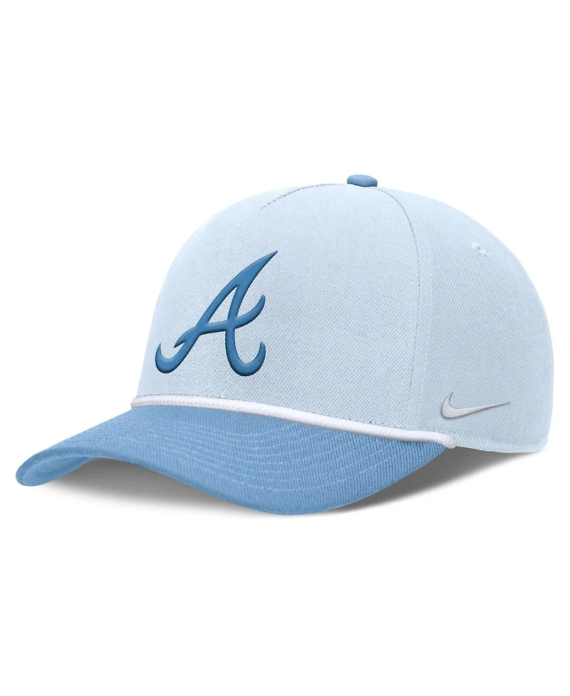 Nike Men's Light Blue Atlanta Braves Rise Dri-Fit Adjustable Hat