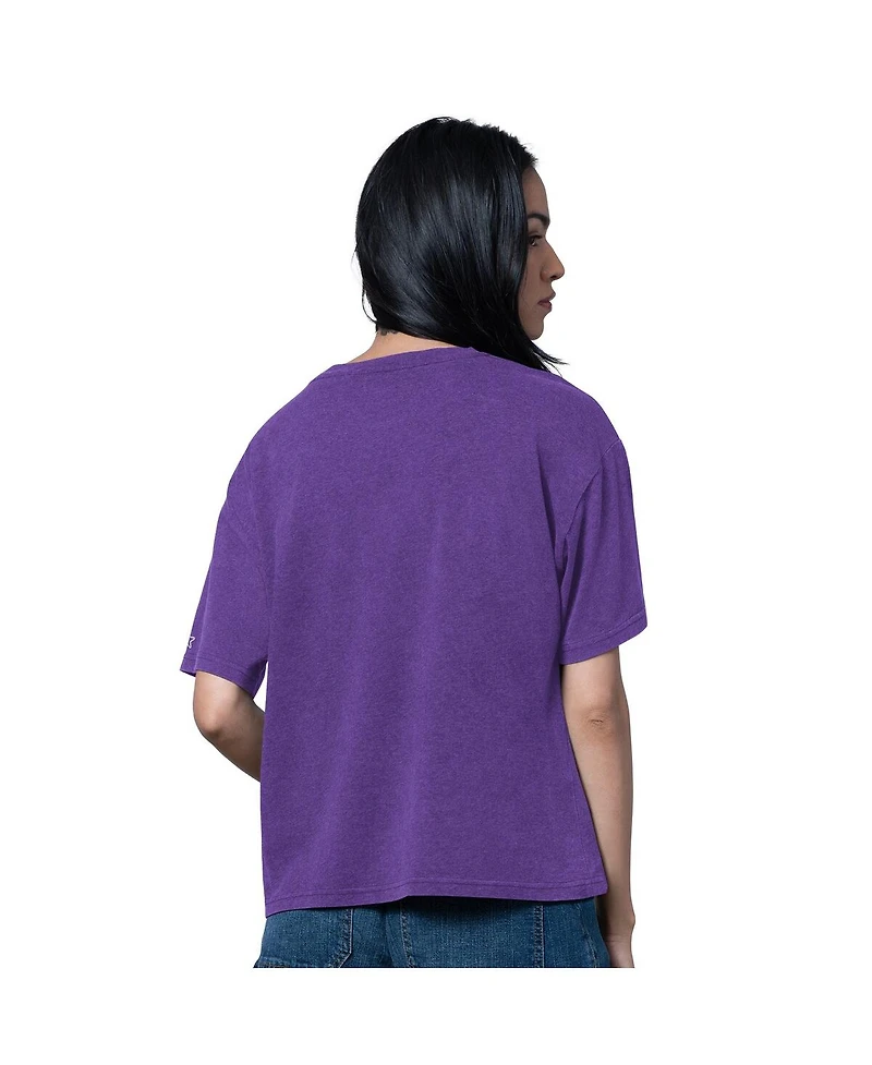 Starter Women's Heather Purple Minnesota Vikings Oversized Hall of Fame T-Shirt