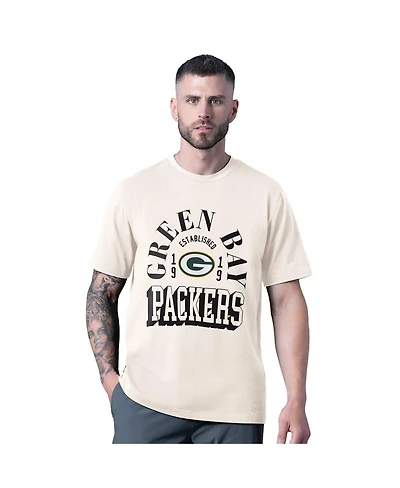 Msx by Michael Strahan Men's White Green Bay Packers Whiteout Vintage T-Shirt