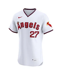 Nike Men's Mike Trout White Los Angeles Angels Alternate 2 Elite Jersey