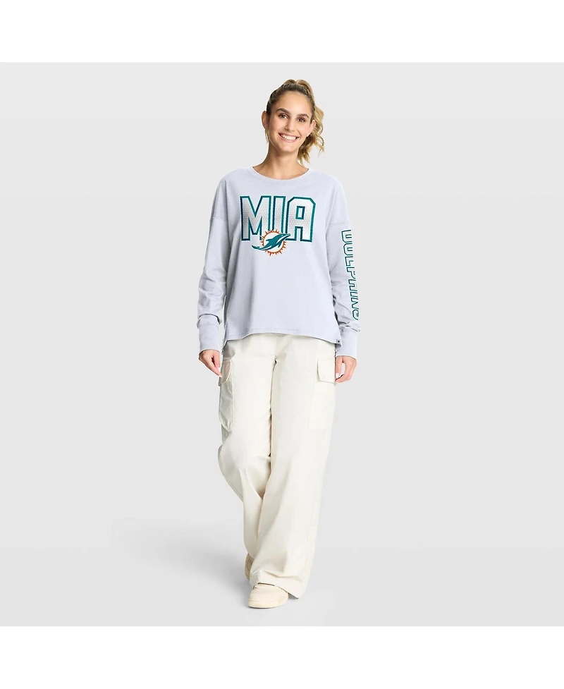 Fanatics Women's White Miami Dolphins Hometown Legacy Long Sleeve T-Shirt