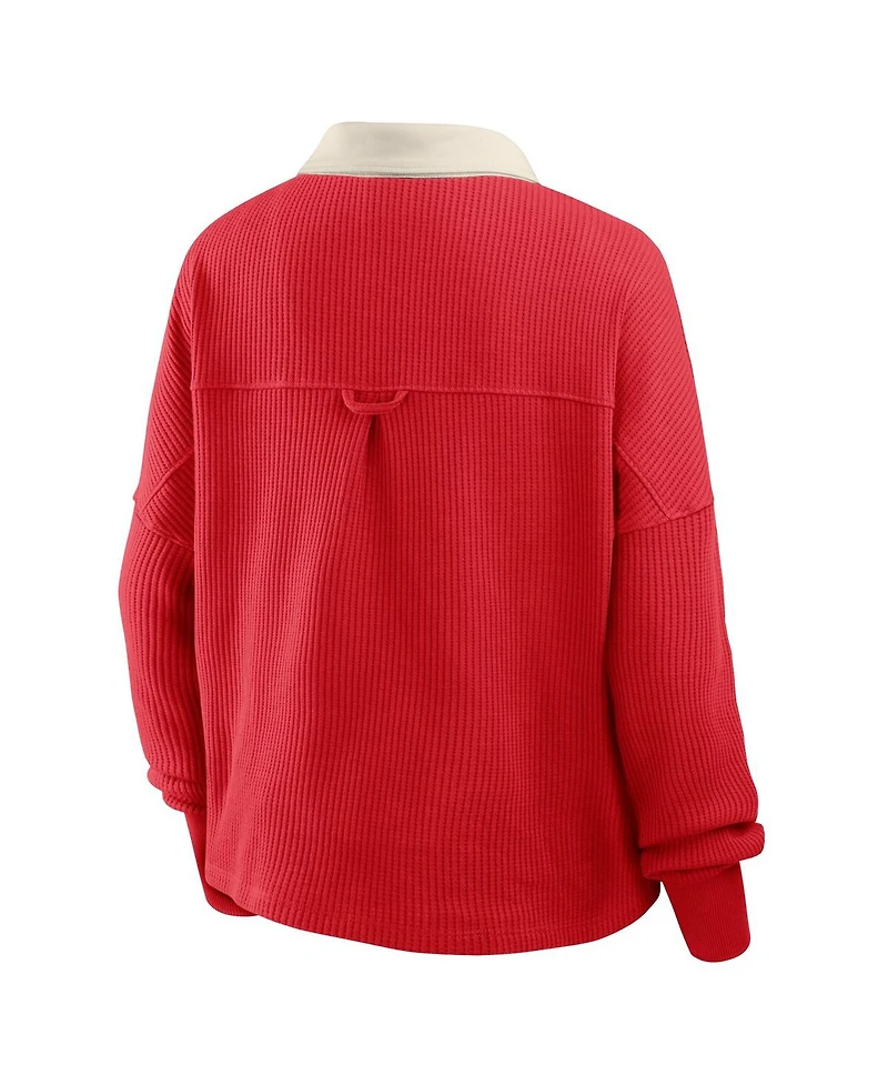 Fanatics Women's Red Kansas City Chiefs Oversized Hometown Premium Thermal Long Sleeve Shirt
