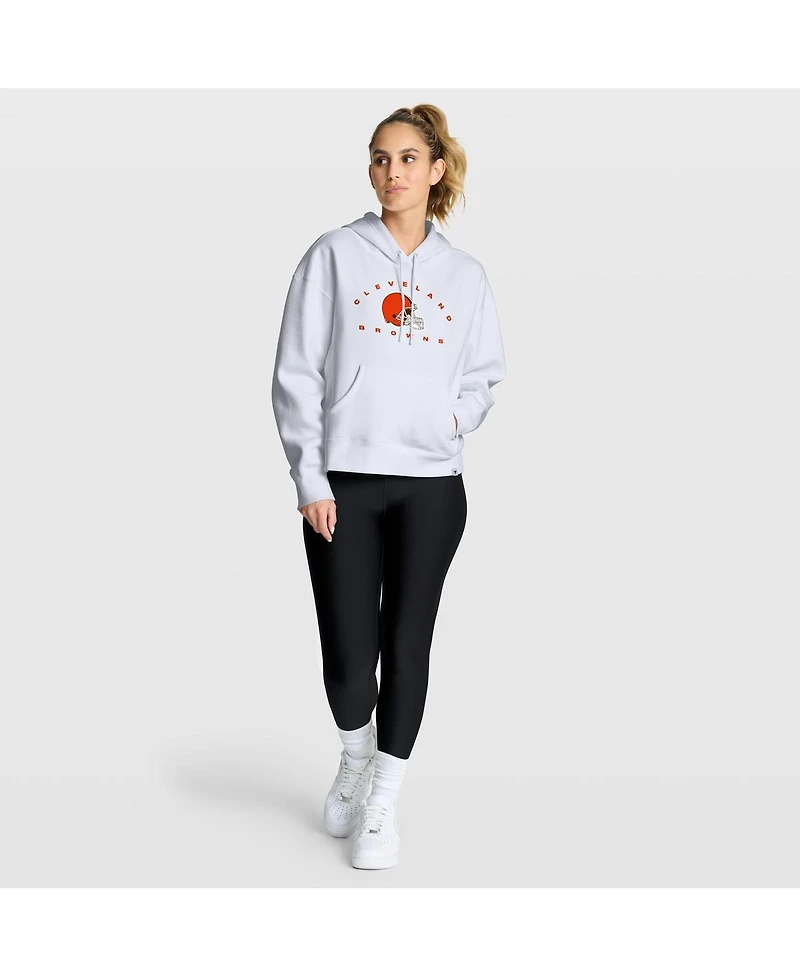 Fanatics Women's White Cleveland Browns Eligible Receiver Legacy Pullover Hoodie