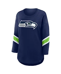 Fanatics Women's College Navy Seattle Seahawks Redzone 3/4-Sleeve T-Shirt
