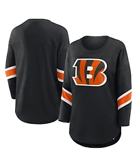 Fanatics Women's Black Cincinnati Bengals Redzone 3/4-Sleeve T-Shirt